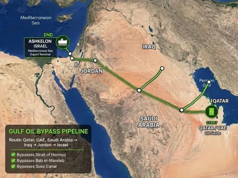 Xây dựng tuyến ống dầu/khí bypass Hormuz