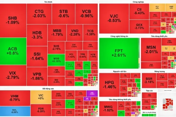 VN-Index tiếp tục giảm sâu: Áp lực cắt lỗ dâng cao, danh mục tổn thương nghiêm trọng