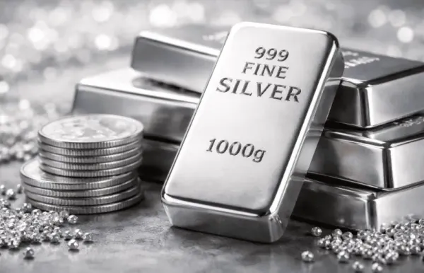 Giá bạc 17/07: Giá bạc trong nước tăng lên mức 59 triệu đồng/kg